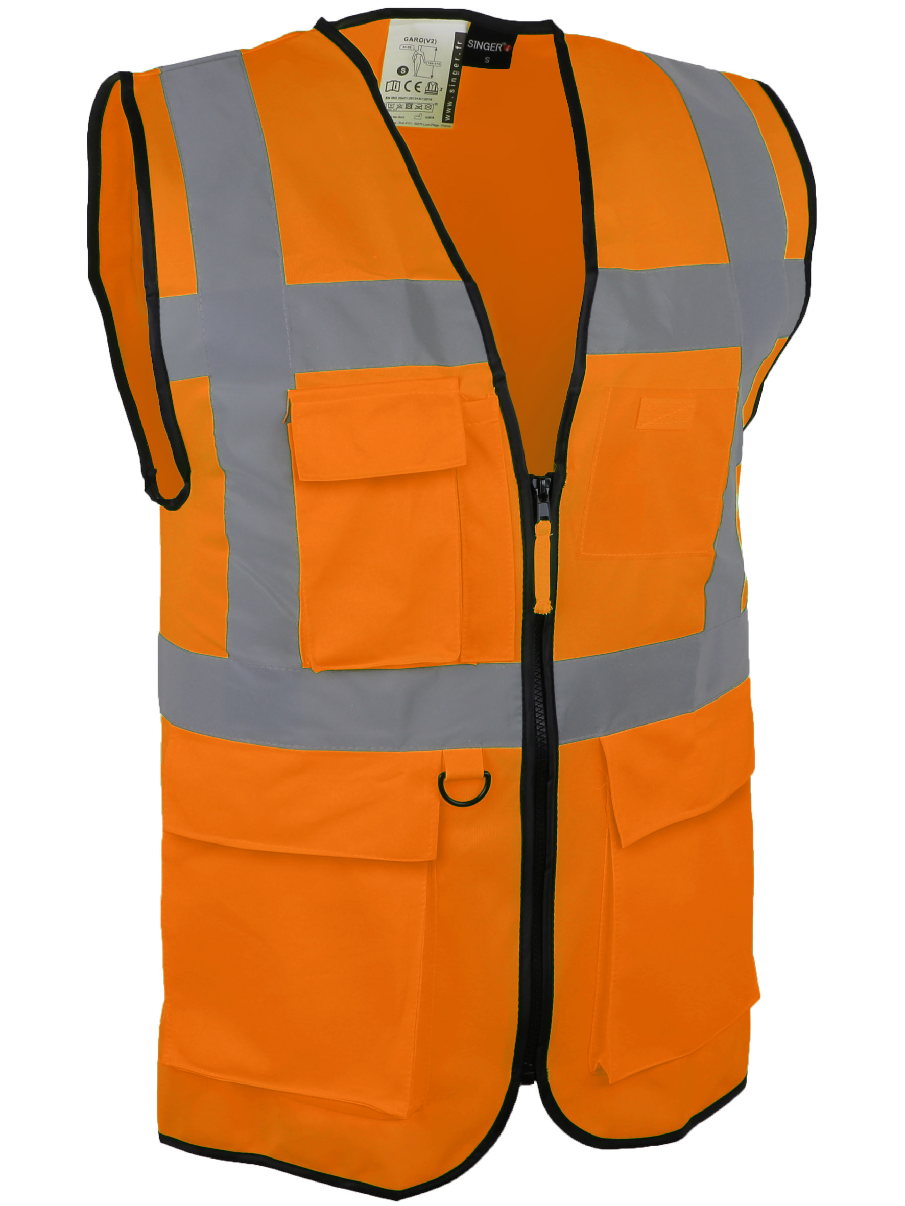 Article - Gilet de signalisation. Polyester. Multi-poches.