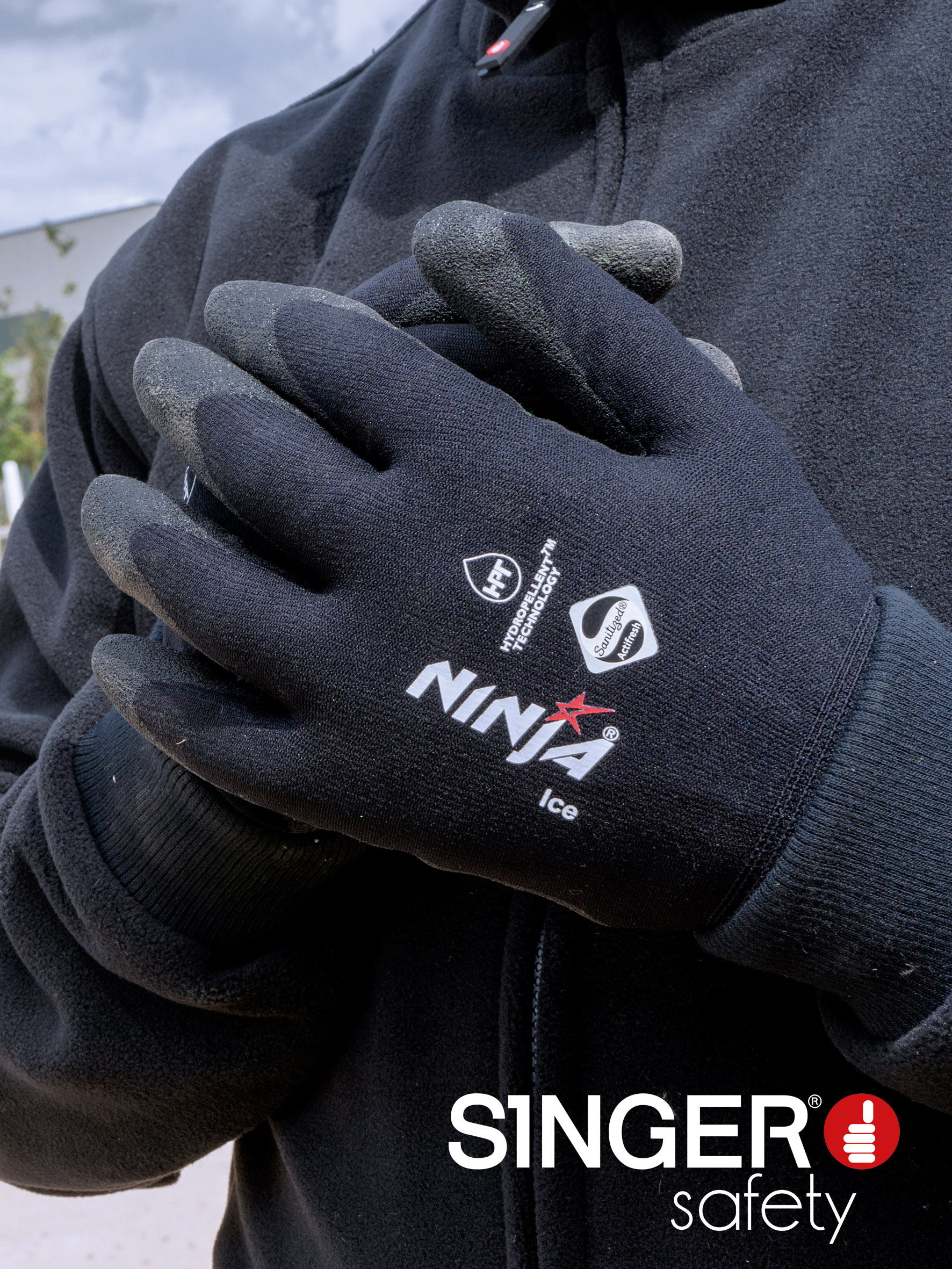 Ninja Gants de glace Noir Taille L : : Outils et Bricolage