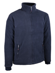Donkerblauwe jas met fleece voering (330-350 g / m2)