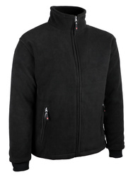 Zwarte jas met fleece voering (330-350 g/ m2)