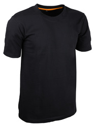 Camiseta preto. 100% algodão 180 g/m².