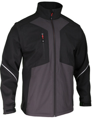 Veste softshell. 96% polyester et 4% élasthanne, enduit PU, , 320 g/m²